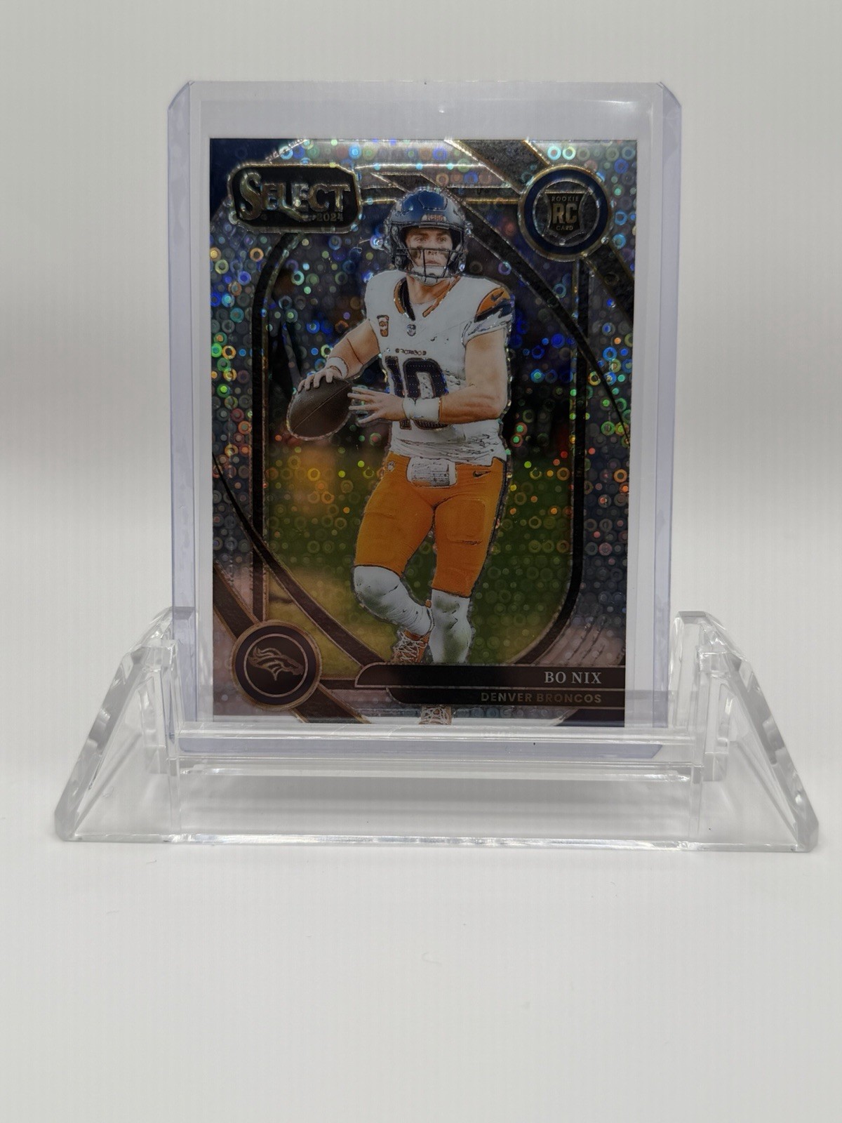 2024 Panini Select - Club Level Bo Nix #221 Disco Prizm (RC)  