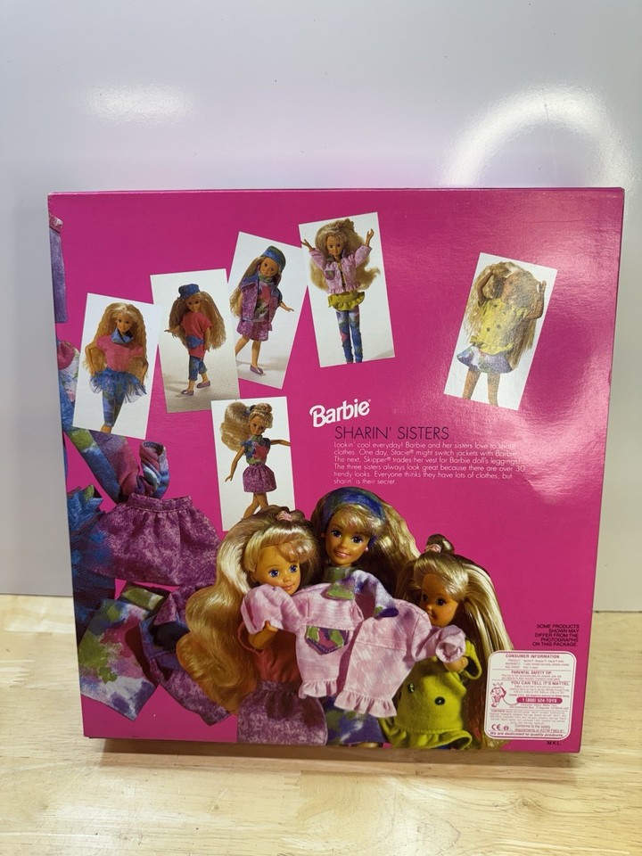 Barbie Sharin' Sisters – 1991 – Mattel – Édition Collector – Fabriquée En Malaisie – NEUVE