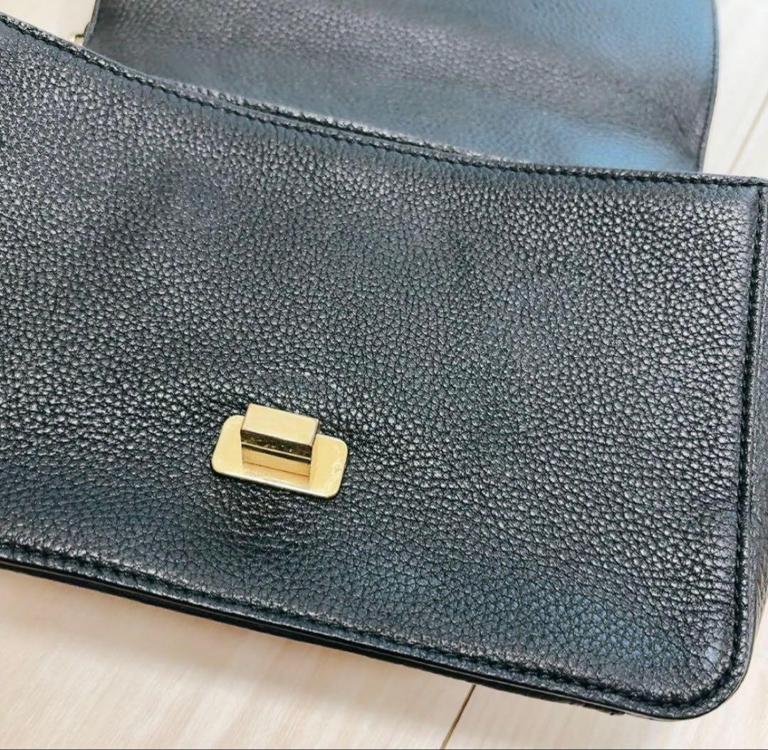 Tory Burch Chain Crossbody Shoulder Bag Leather Black Women's From Japan thumbnail 10