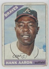 1966 Topps Hank Aaron #500 HOF 17jl