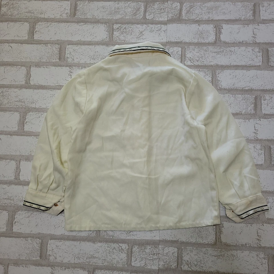 Conjunto de Camisa Vestido Vintage Chez Bambini Veludo Calcinhas Paisley Bordada Meninos 4 - Imagem 4 de 4