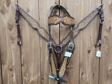Floral Tooled Leather Western Tack Set