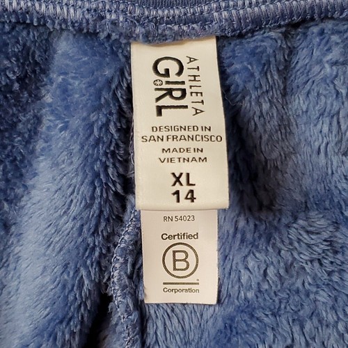 Athleta Girl Size XL (14) Feelin Good Plush Fleece Jogger Blue 631506 - Picture 4 of 9