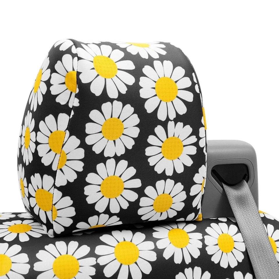For Chevy C10 75-80 Seat Cover Designer Printed Neosupreme 1st Row Nature Daisy Foto 2 de 4