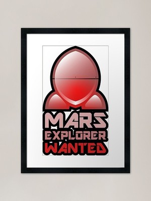 Marsforscher gesucht Gerahmtes Kunst Pri Gerahmtes Wandbild Poster Leinwanddruck Bild