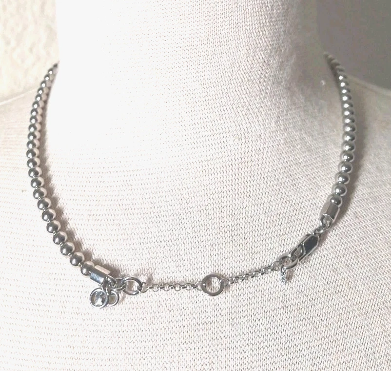 Collana Michael Kors sfere rotonde in acciaio inox con perline