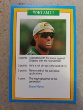 Shane Warne Cricketer Cricket Player Question of Sports QS Oddball WOW