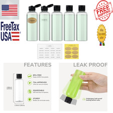 3.4 oz Travel Bottles Set Plastic Shampoo Containers Refillable Leakproof