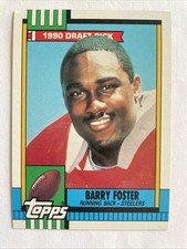 1990 Topps Football Barry Foster #174 ROOKIE CARD Pittsburgh Steelers RB. rookie card picture