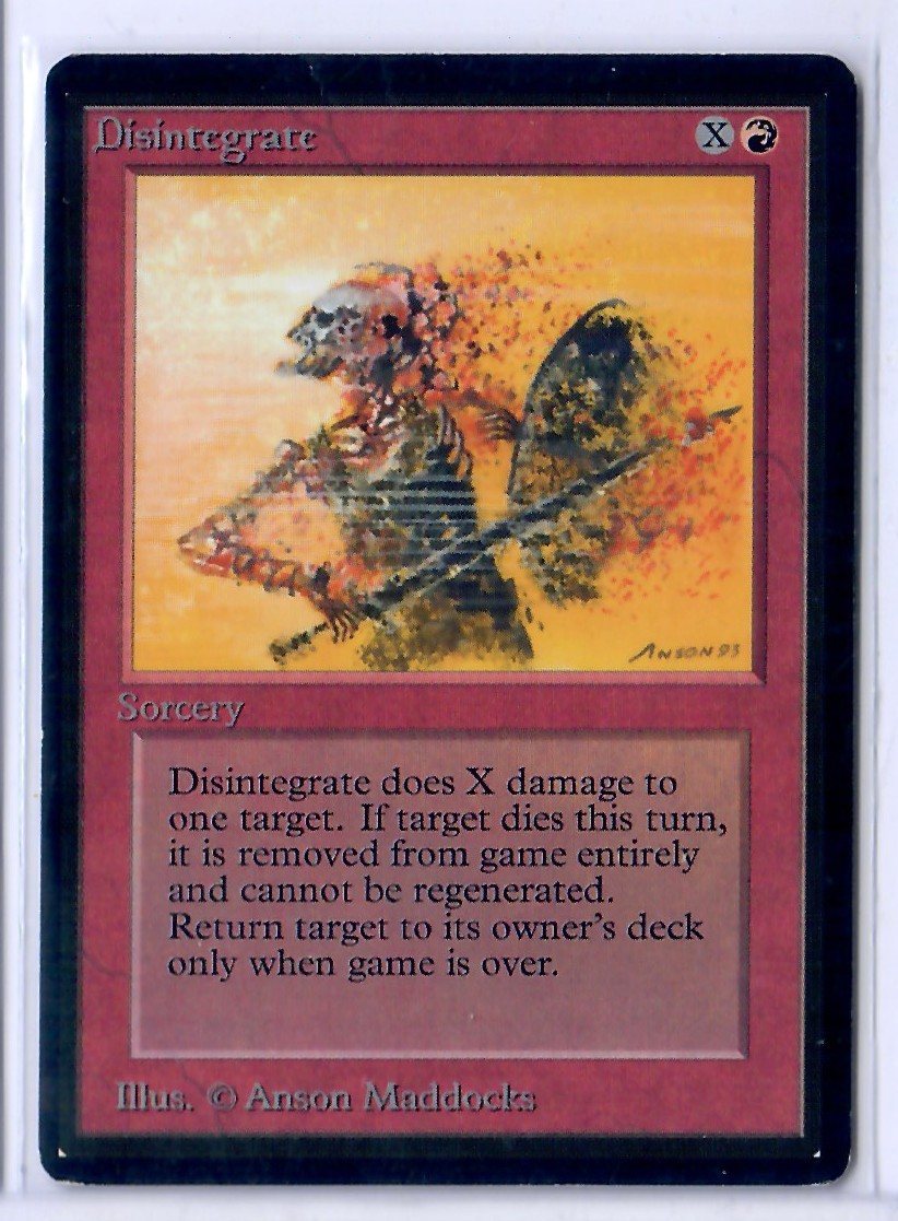 Magic the Gathering: Disintegrate Card MTG Beta