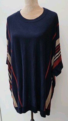 Papaya Weekend Damen Größe S/M 10 12 14 blau lässig Cape-Stil Fledermaus Pullover