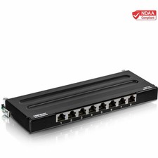 TRENDnet 8-Port Cat6A Shielded Patch Panel Black TC-P08C6AS