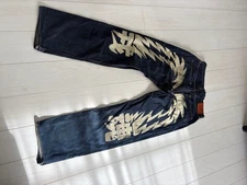 Evisu Jeans Straight Fit Denim Blue Size Unspecified Excellent Condition
