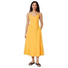 AEWM26775M26 Amazon Essentials Women's Fit & Flare Midi Dress, Golden Yellow M