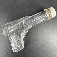 Vtg 1950s Stough Co Glass Ray Gun Space Atomic 4" Empty Candy Container w/ Lid