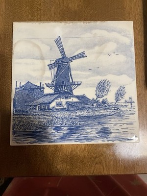 delft blue hand painted holland tile