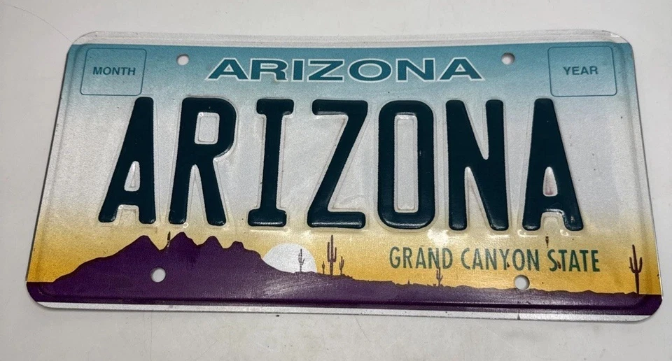 Placa de matrícula de muestra de tocador de colección ARIZONA - Estado del Gran Cañón de Arizona Foto 2 de 4