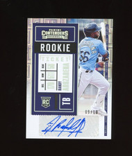 2020 Contenders Randy Arozarena Rookie Ticket Building Blocks Auto #9/10 Rays RC