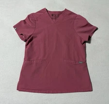 FIGS Casma Women's Small Technical Collection 3 Pocket Scrub Top Pink