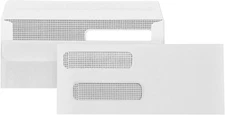 500 No. 8 Flip and Seal Double Window Security Check Envelopes - Designed for Qu