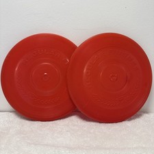 VTG Lot of 2 - 1966 Wham-O Regular Frisbee Bright Red 9" Toy Flying Disc