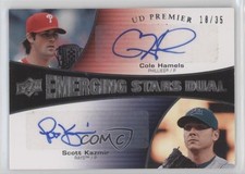 2008 UD Premier Emerging Stars Dual 18/35 Cole Hamels Scott Kazmir Auto 0o9