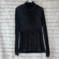 SNO SKINS Long Sleeve Top Dark Gray Animal Print Mob Wife Size Medium USA Made