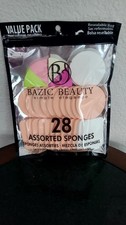 Bazic Beauty 28 Assorted Makeup Sponges Latex Free, Resealable Bag, Value Pack