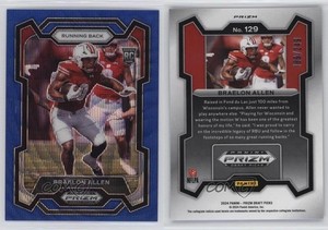 2024 Panini Prizm Draft Picks Blue Wave Prizm /249 Braelon Allen #129 Rookie RC