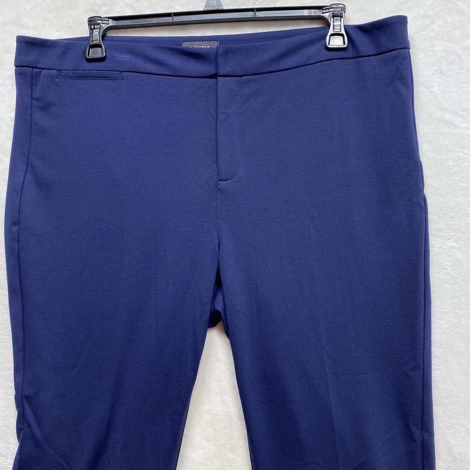 NYDJ Lift Tuck Woman’s Blue Size 18 Dress Pants Straight Leg Zip High Rise  - Image 3 of 4