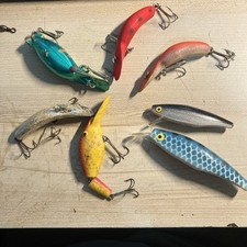 Lot Of Vintage Great Lakes Salmon & Walleye Lures Lures Tadpolly Hotshot Flatfis
