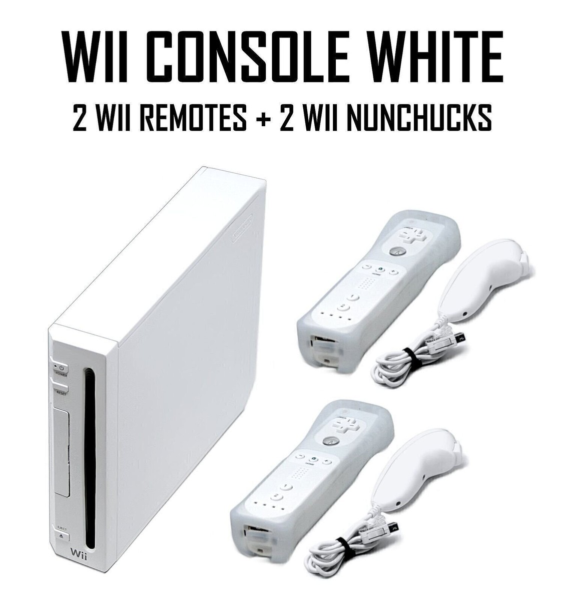 Official Wii Console White + Plays GameCube Games + 1 Year