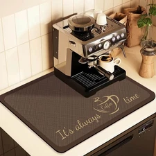Coffee Mat for Countertops Coffee Bar Accessories Fit Under Coffee Maker Espr