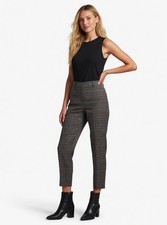 NWT Theory Treeca in Dawson Portland Plaid Stretch Wool Tapered Crop Pants 4