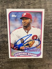 2014 Topps Archives Baseball Domonic Brown Signed Card #184 Phillies Auto