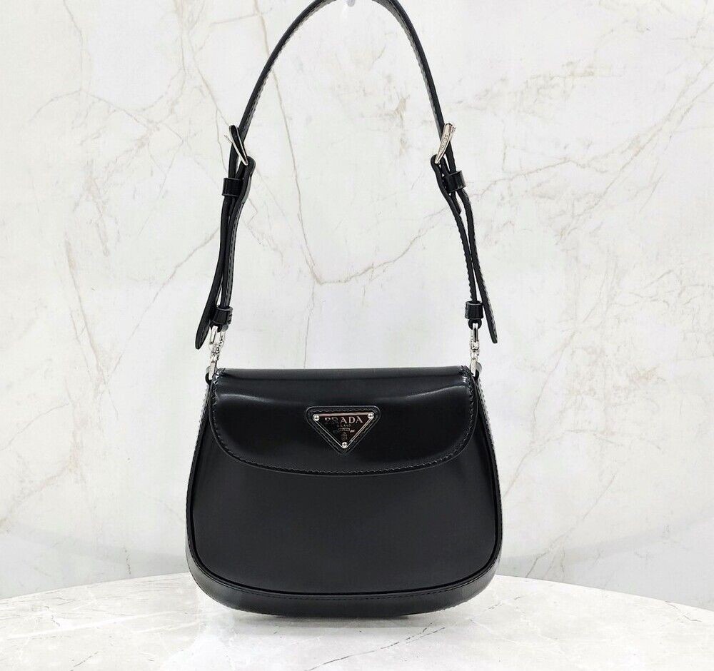 Prada Cleo Brushed Leather Mini Shoulder Bag 1BH188 149586693 [U]