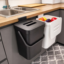 Space Saving Wall Mounted Hanging Kitchen Bin 3L 5L Food Waste Bin With Lid