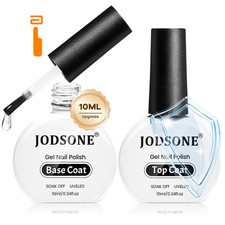 JODSONE 2 Bottles 10ml Of Top Coat Base 0.17 Fl Oz Pack of 2 , 2 Pcs 10ml-BT