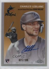 2023 Topps Chrome Platinum Anniversary Refractor 21/199 Charles Leblanc Auto d4v