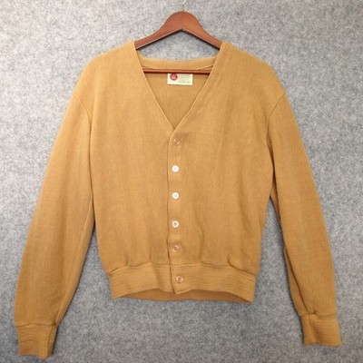 Vintage 70s SEARS Kings Road Cardigan Sweater Mens MEDIUM Retro 