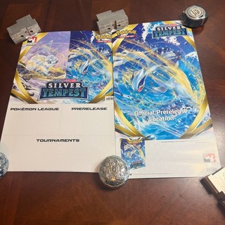 Posters Pokemon Silver Tempest Prerelease Official Store Display Promo Set