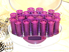 purple REMINGTON BodyWaves WAX CORE 20 HOT ROLLERS CURLERS CLIPS lasting curls