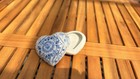 Flora Fine Bone China Blue & White Heart-Shaped Trinket Box w/ Lid — photo 1