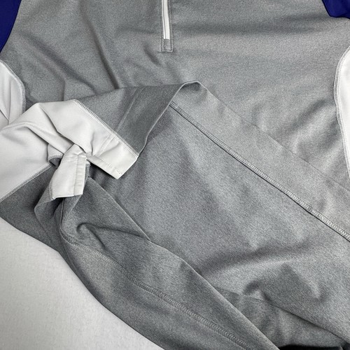 FootJoy Golf 1/4 Zip Pullover Herren XL Performance Jacke grau weiß lila - Bild 8 von 9