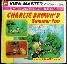Charlie Brown's Summer Fun 3d View-Master 3 Reel Packet - Full Color Images