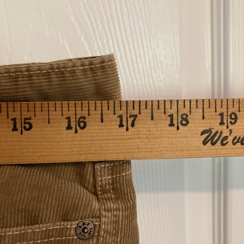 Abercrombie & Fitch Pants Women Sz 6 Madison Corduroy Camel Low Rise Flare - Picture 9 of 11