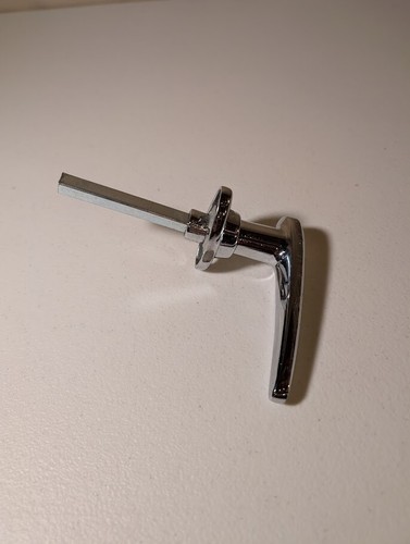 Chrome Replacement Handle Lever for Window or Cabinet with Square Spindle