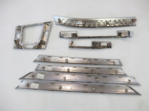 BMW 3 E46 Silver Interior Trim Kit Center Console Panel Moldings Set 2x Windows - Picture 5 of 24