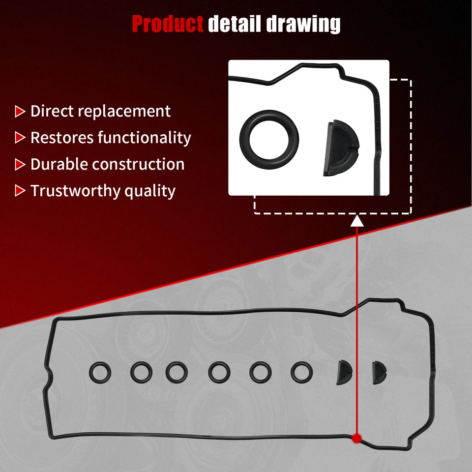 Junta de cubierta de válvula para Mercedes-Benz 300E 300TE C280 S320 E320 1993-1999 Foto 4 de 4