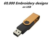 69000+ Stickerei PES Design Sammlung mit PC Anzeige Software USB